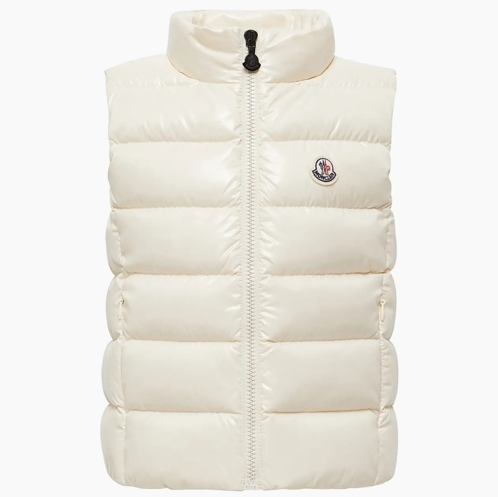 Moncler Kids White Puffer Down Vest Jacket Size 12